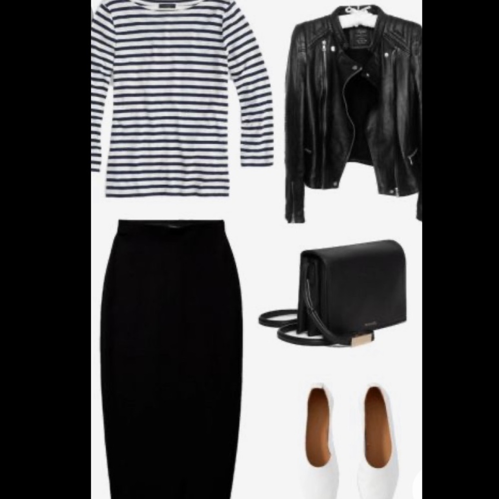 NWOT. Black Pencil Skirt